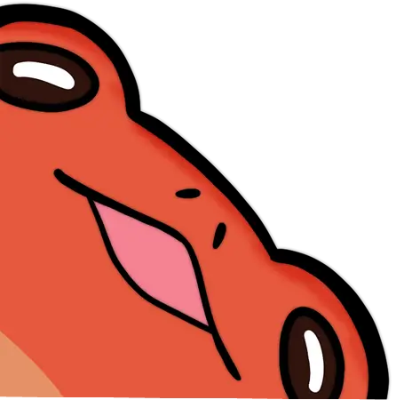 A Ribb Eats frog peeking out
