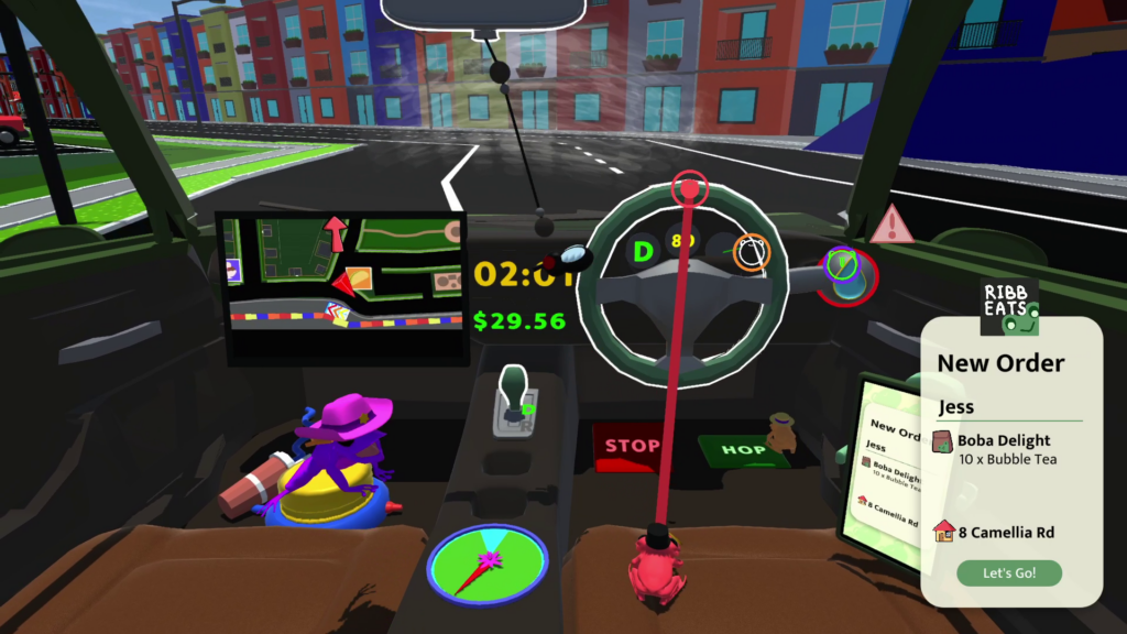 Ribb Eats gameplay — making a food delivery